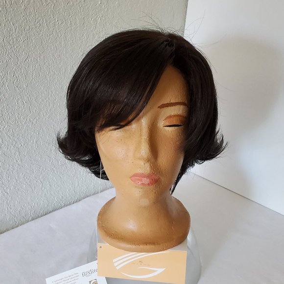 SOLD - Gabor Wig Hand-Tied Lace Front & Mono Part Short Wavy Dark Brown NWT - Picture 16 of 16